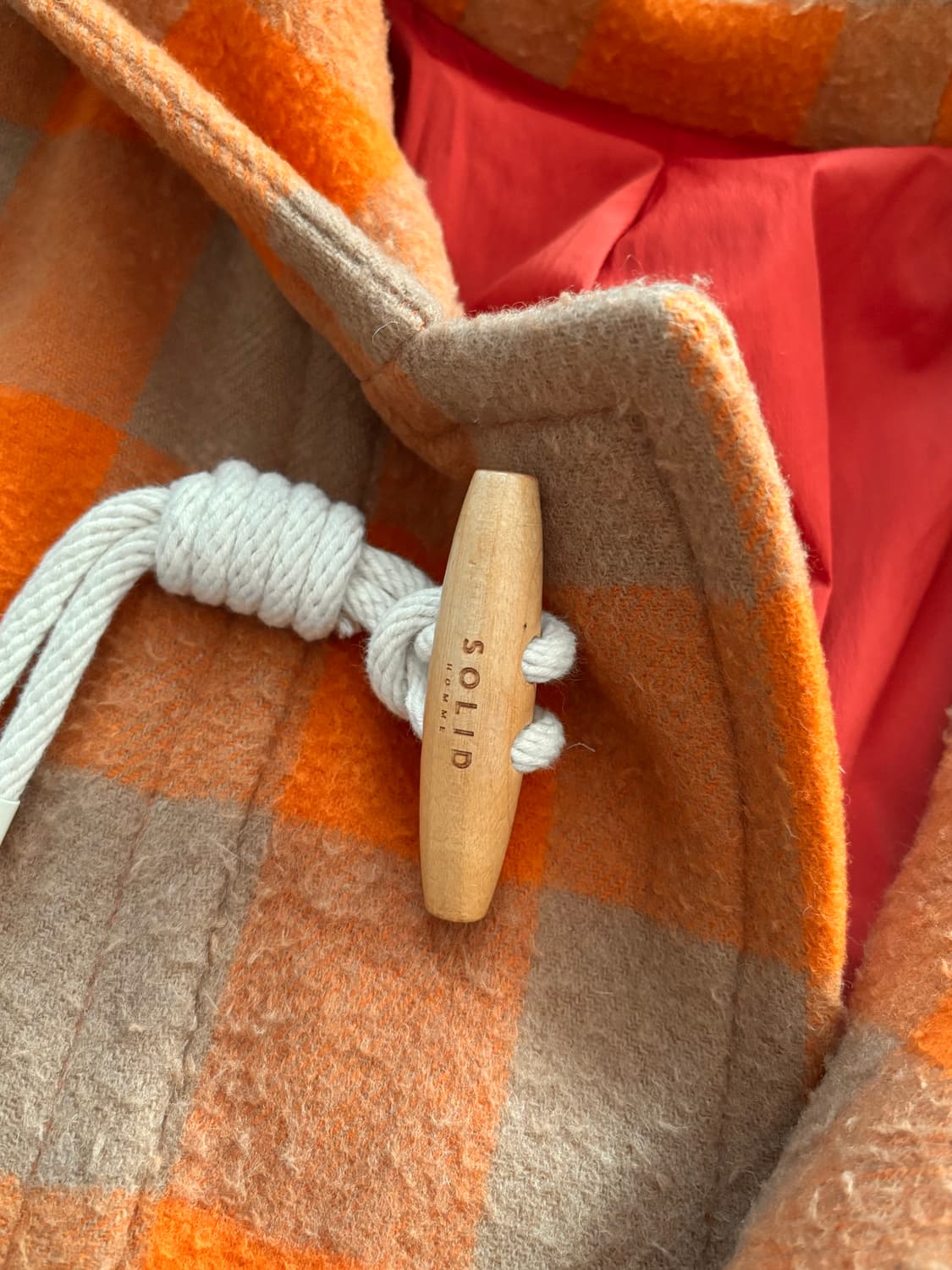 Solid Homme 솔리드 옴므 체크 숏 더플코트  상품이미지7