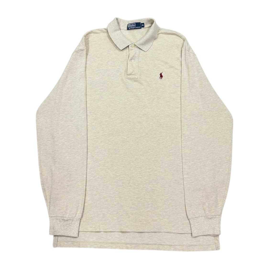 폴로 랄프로렌 오트밀 PK 카라 긴팔 티셔츠 XL 상품이미지1