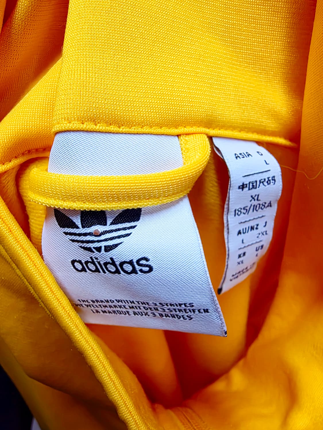 [아디다스] Y2K 근본 옐로우 화이트 삼선 파이어버드 트랙탑 져지 XL 상품이미지4