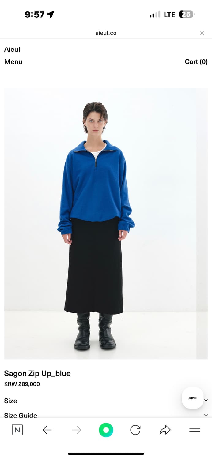 Aieul 사곤 집업 니트 상품이미지5