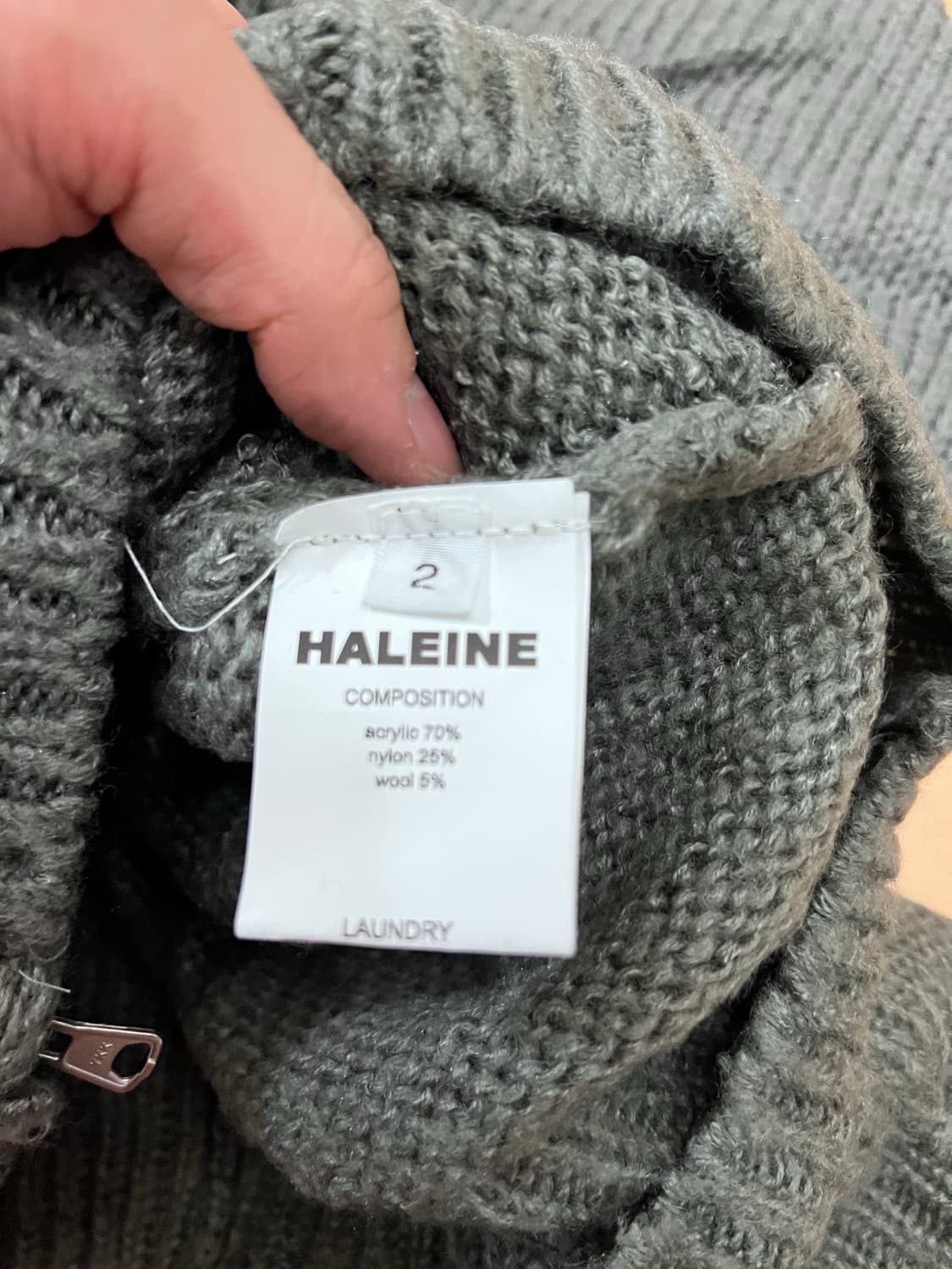 알렌느 니트집업 각각 판매 상품이미지3