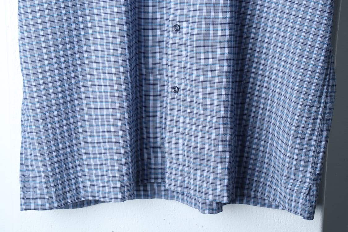 (2XL) 에르본 반팔 카라 티셔츠 셔츠 남방 빅사이즈 체크-H32208 상품이미지4