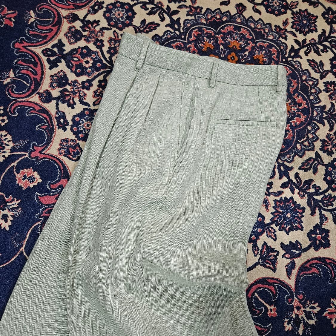 Slowear incotex in Italy 린넨 투턱 릴렉스핏 팬츠  상품이미지4