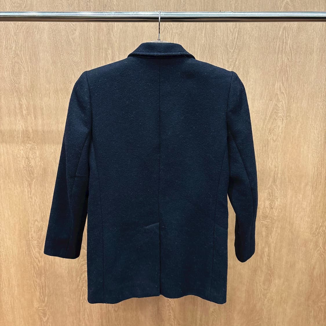 이자벨마랑 에뚜왈 더블 브레스티드 하프 코트 플랩 포켓 디테일 블랙 상품이미지3