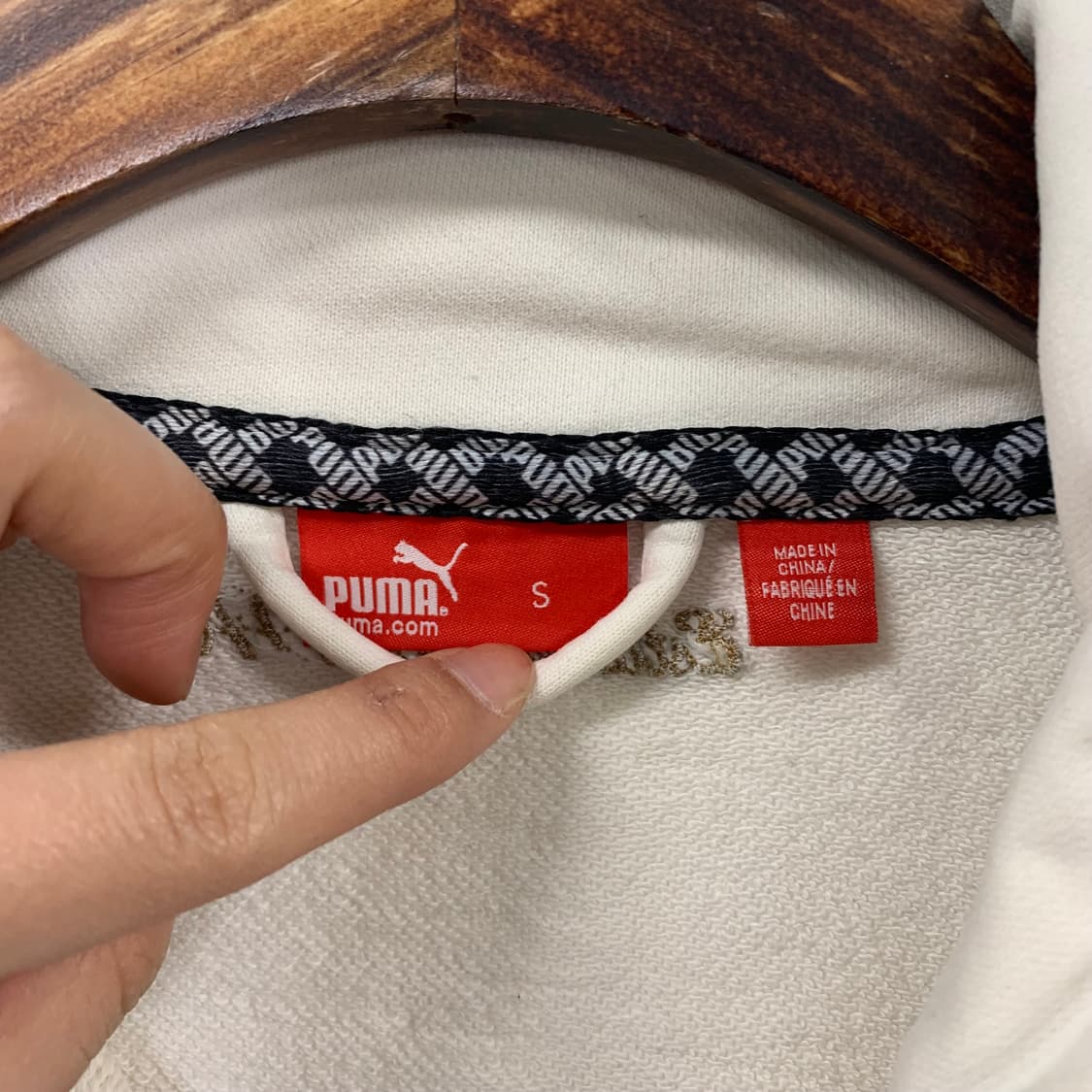 푸마 자수로고 화이트 코튼 져지  상품이미지7