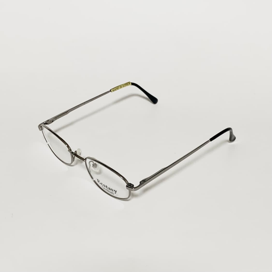 821 데드스탁 실버 오벌 스프링힌지 소형사이즈 작은얼굴 픽키 빈티지안경 상품이미지3