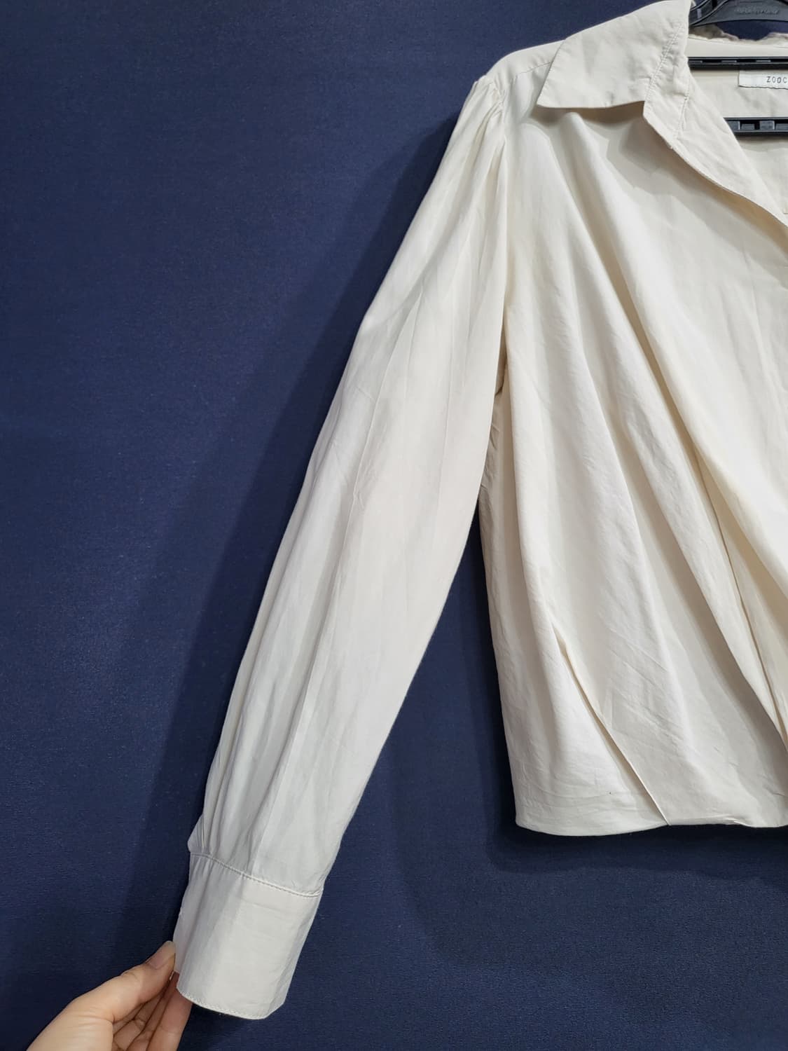 쥬크  크롭 셔츠 블라우스 상품이미지3