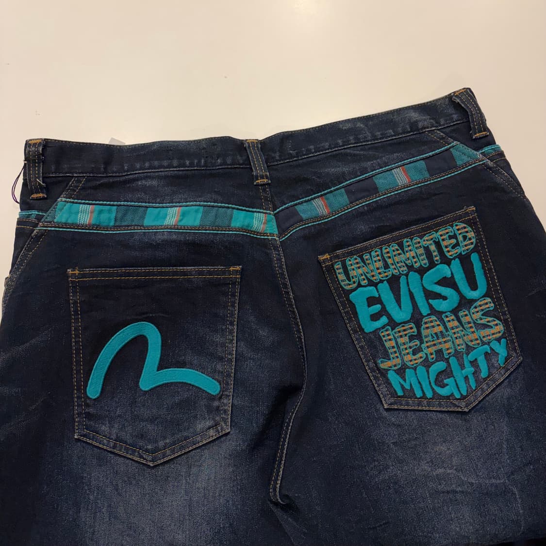 [36] EVISU 에비수 진스 빅로고 데님 청바지 팬츠 D928 상품이미지3