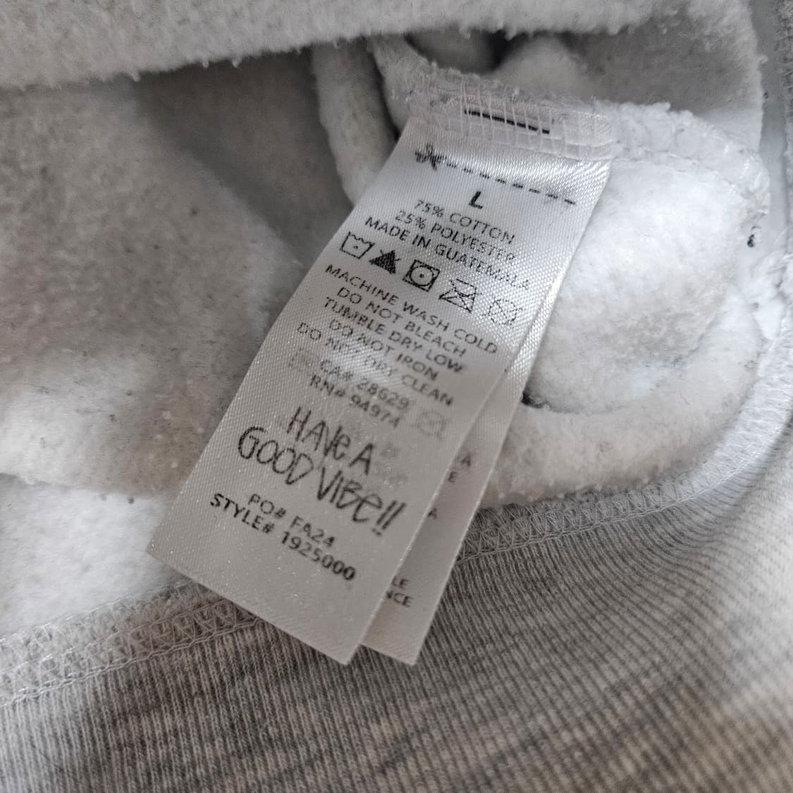 스투시 베이직 후드 애쉬 헤더 L 상품이미지6