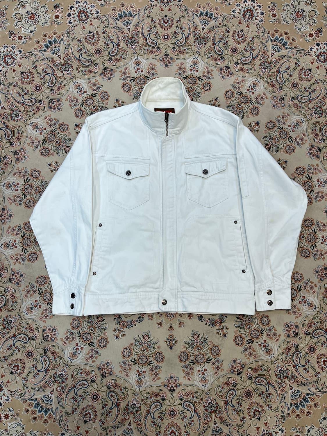 JPN VTG 하이넥 화이트 트러커 자켓 상품이미지2