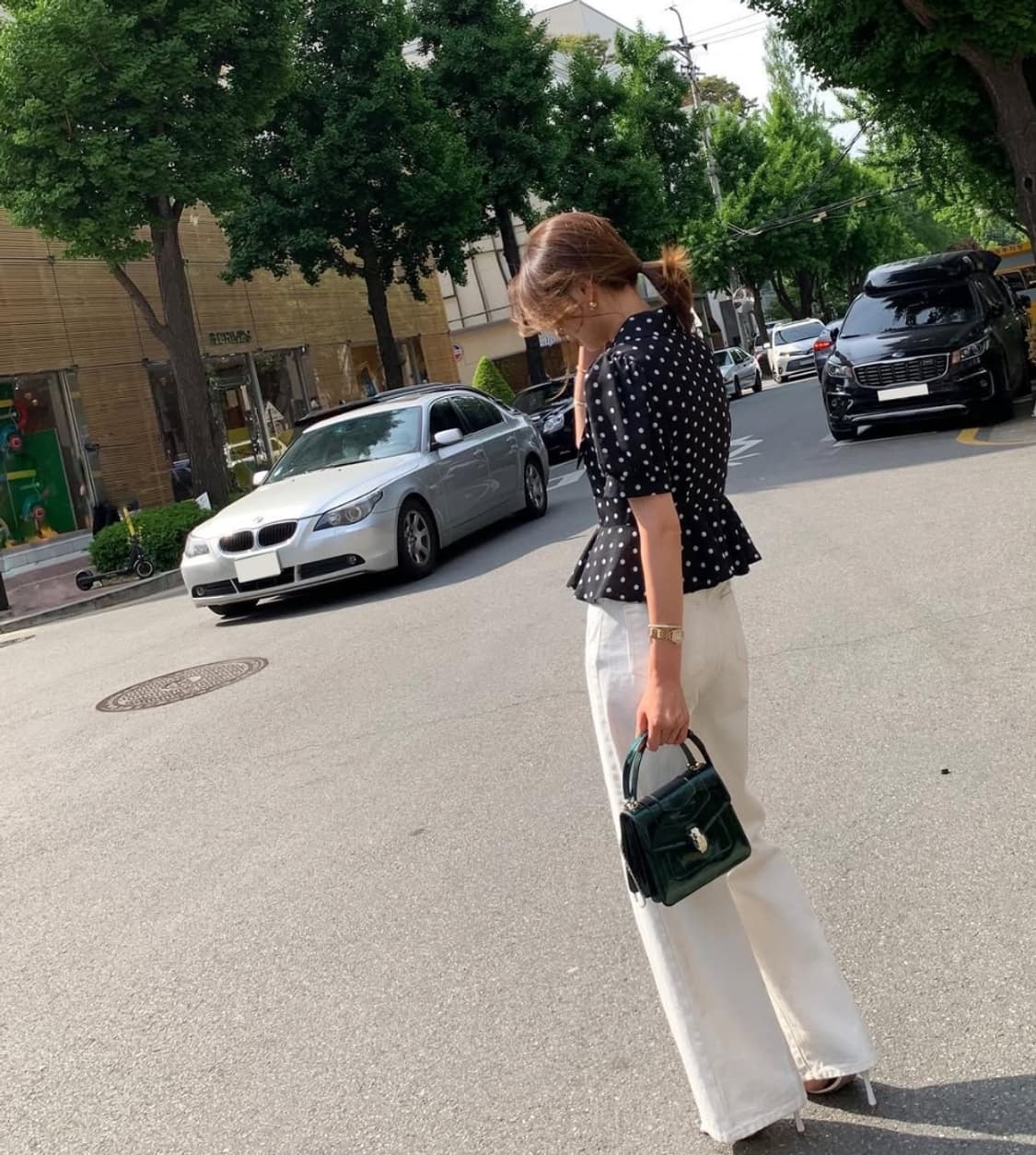 새상품)니쁜스 도트블라우스 상품이미지3