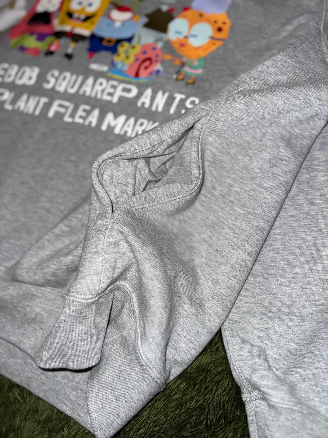 [3XL] 유니클로 X CPFM X 스폰지밥 콜라보 후드티 그레이 상품이미지5