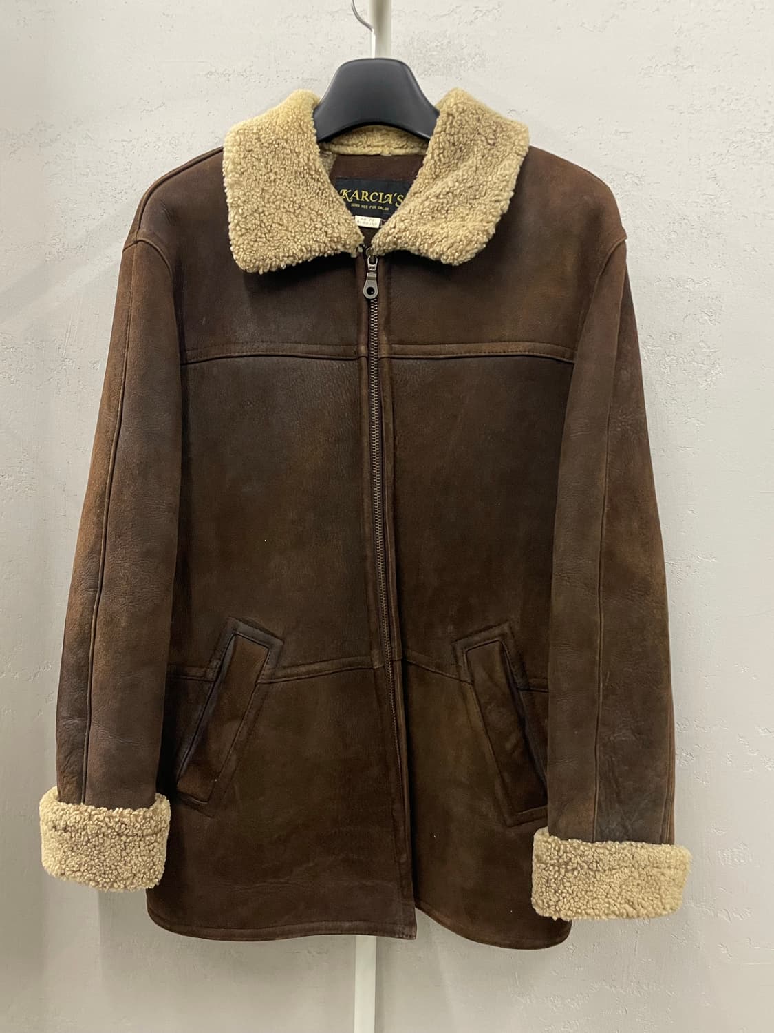 90s 빈티지 무스탕 블루종 점퍼 XL 상품이미지2