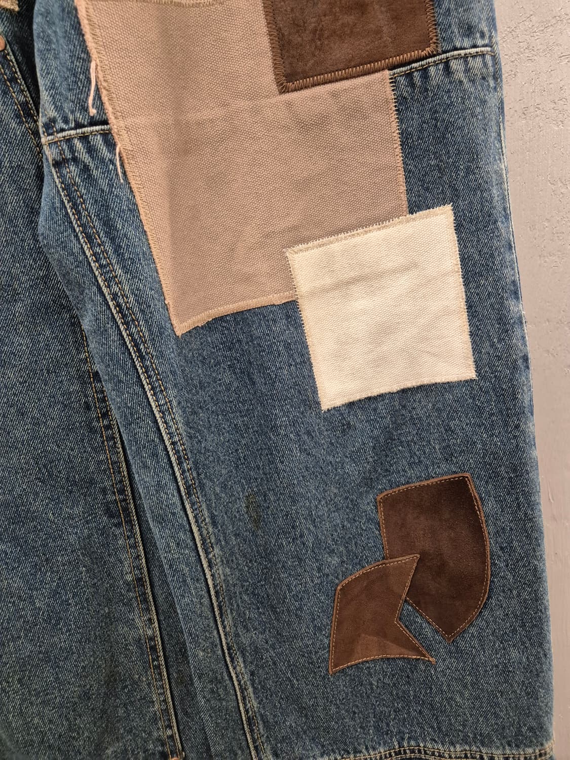 Andersson Bell 패치워크 와이드 데님 팬츠 M 상품이미지4