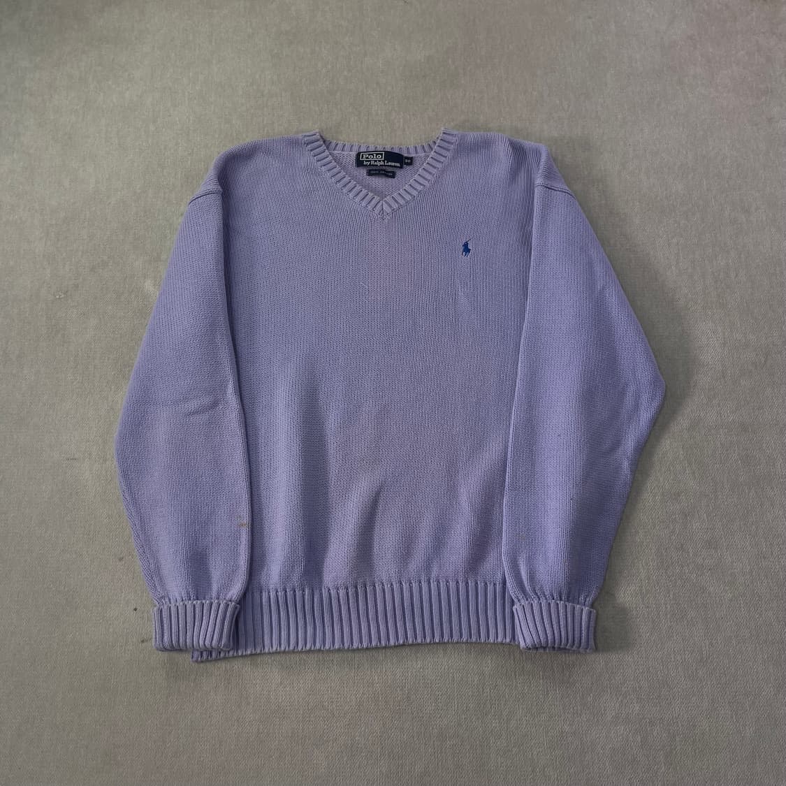 100 폴로랄프로렌 90s 코튼 퍼플 니트 상품이미지1