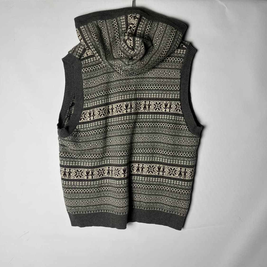 [Sunny clouds] 써니클라우즈 페어아일 후드 니트 베스트 상품이미지2