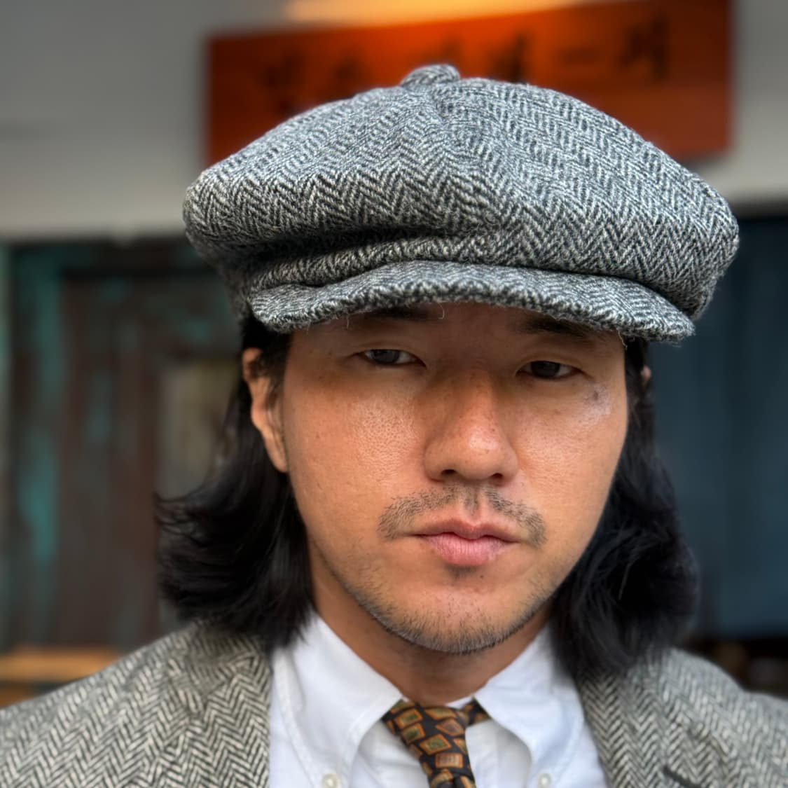 해리스트위드 헤링본 트위드 울 뉴스보이햇 60-62 상품이미지9