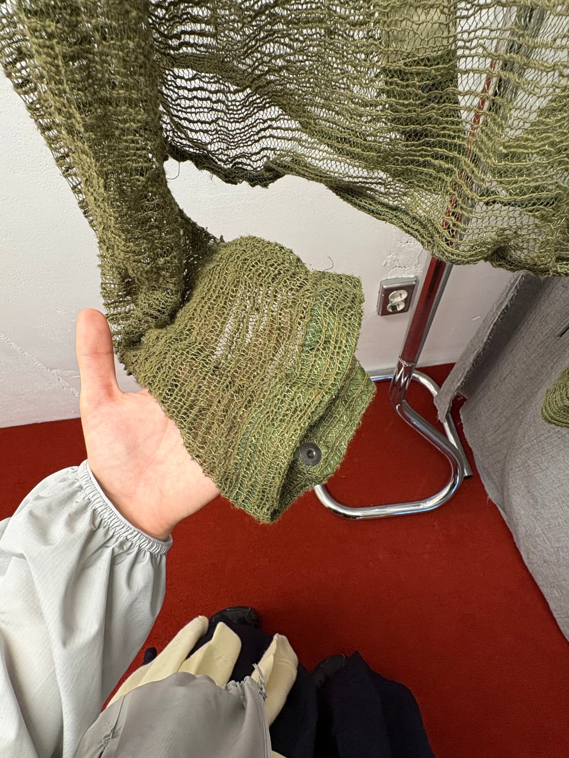 빈티지 네트 스냅 가디건 상품이미지3