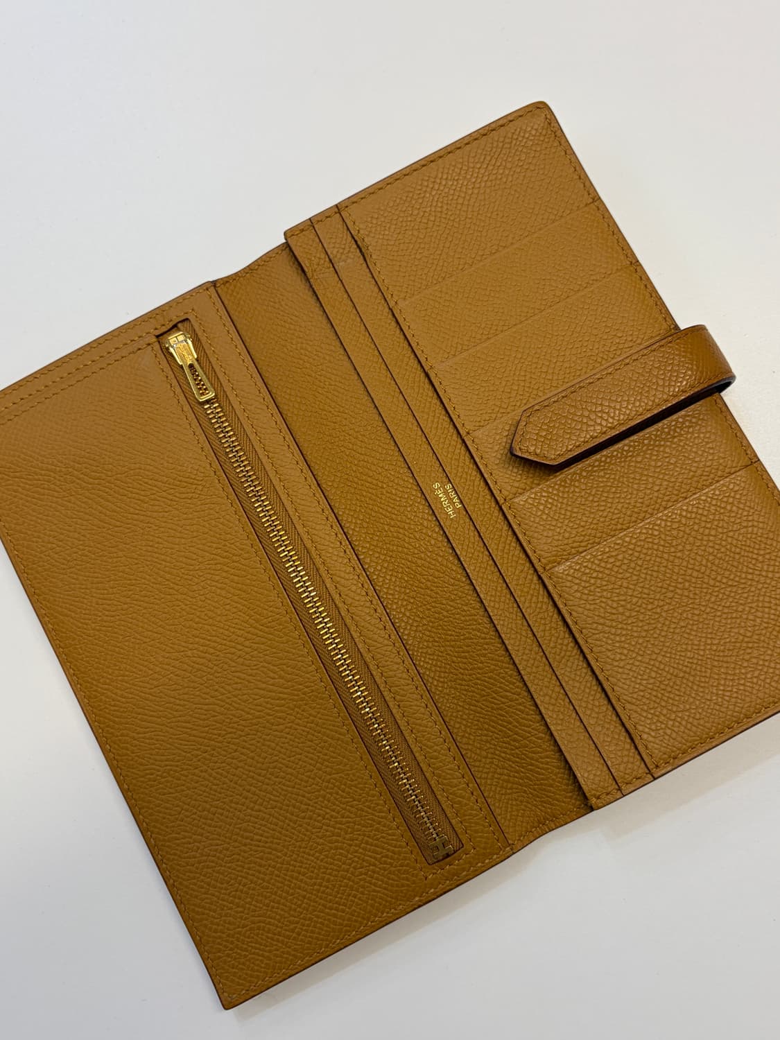 에르메스 베안 장지갑 비스킷 금장 Y각인 상품이미지6