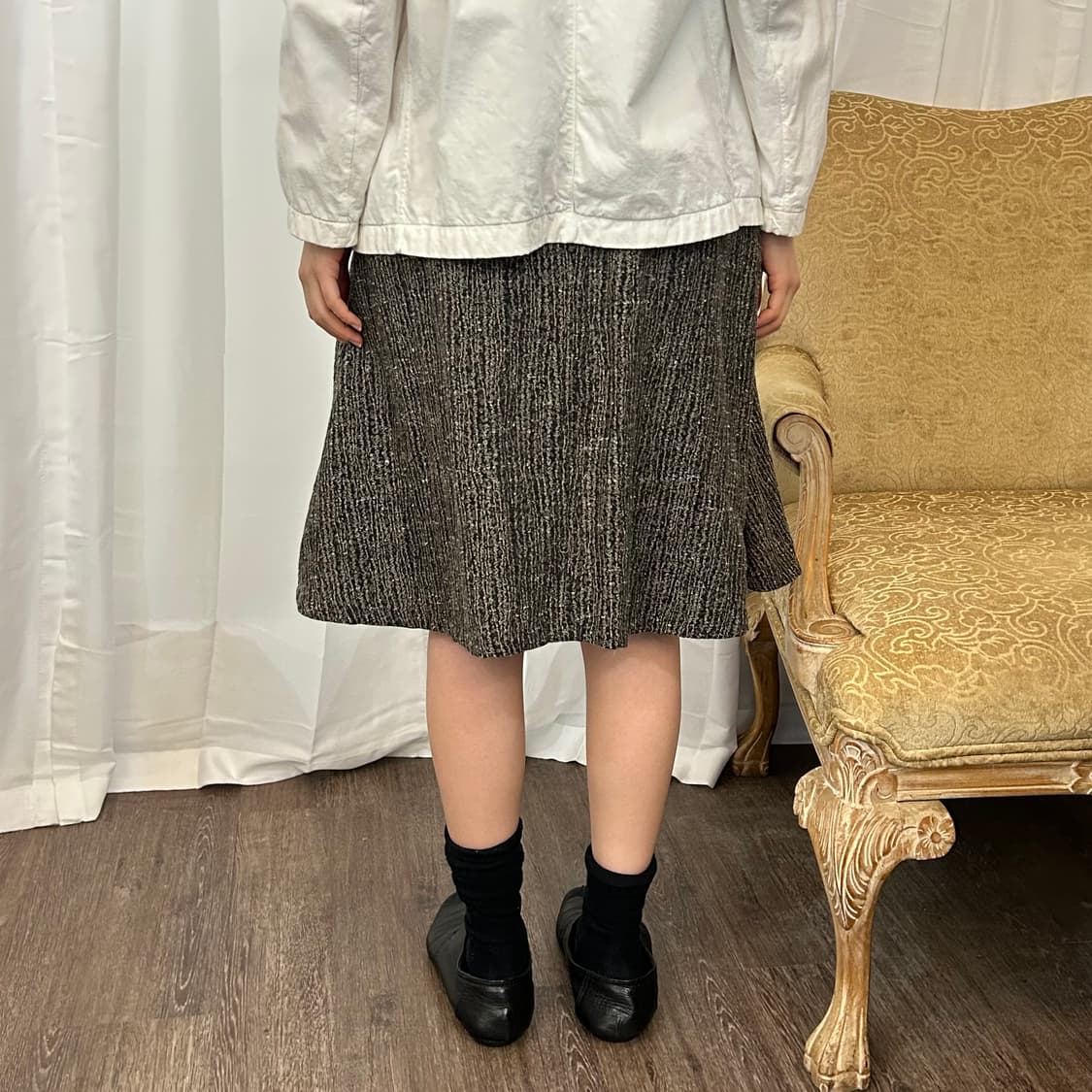 요지 야마모토 Ys 자카드 패턴 스커트 상품이미지3