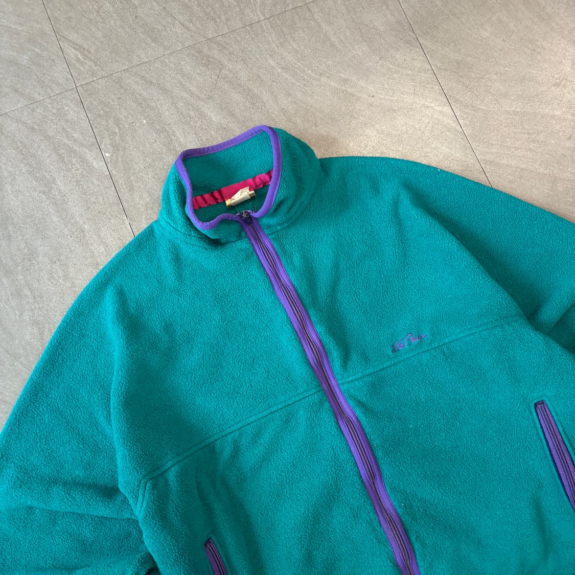80년대 미국 생산 llbean 엘엘빈 그린 플리스 자켓 상품이미지2