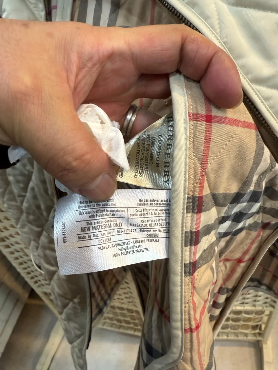 66 정품 버버리 누빔자켓 팝니다 상품이미지6