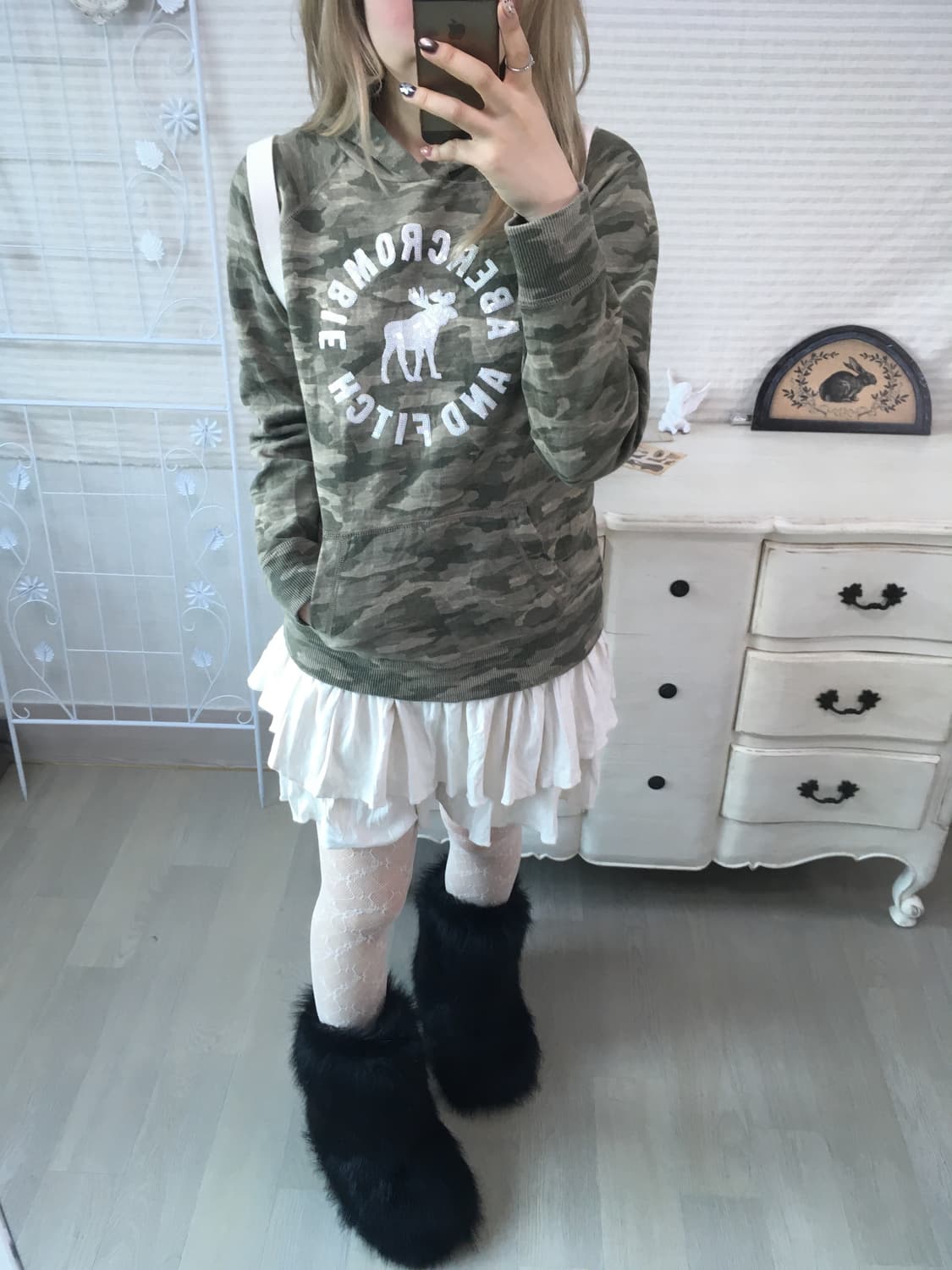 Abercrombie 아베크롬비 카모 비즈 후드티 상품이미지3