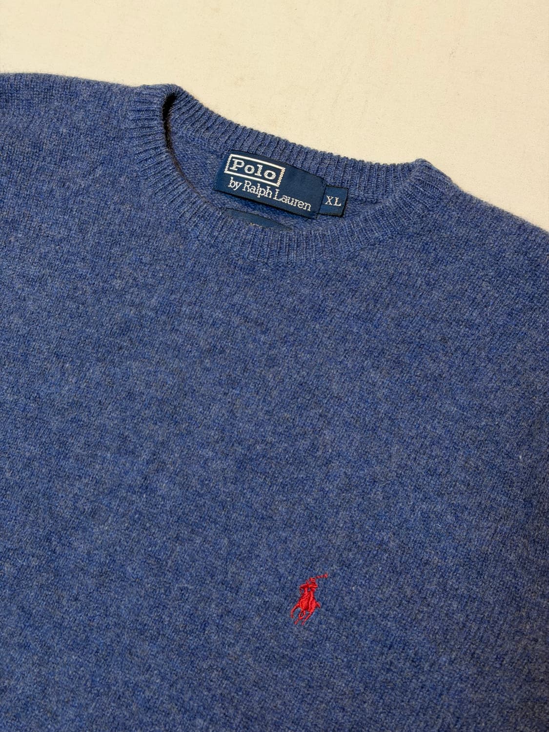 폴로 랄프로렌 라운드넥 울 니트 코발트 블루 상품이미지2