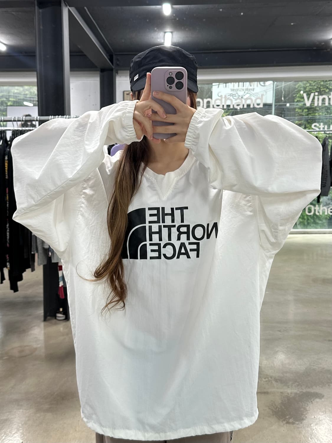 노스페이스 빅로고 우븐 웜업 상품이미지1