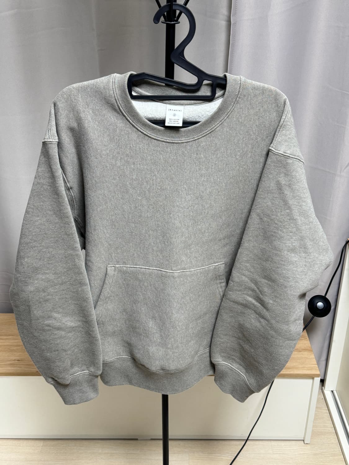 (M) 카키스 크루넥 스웻셔츠 세이지 상품이미지2