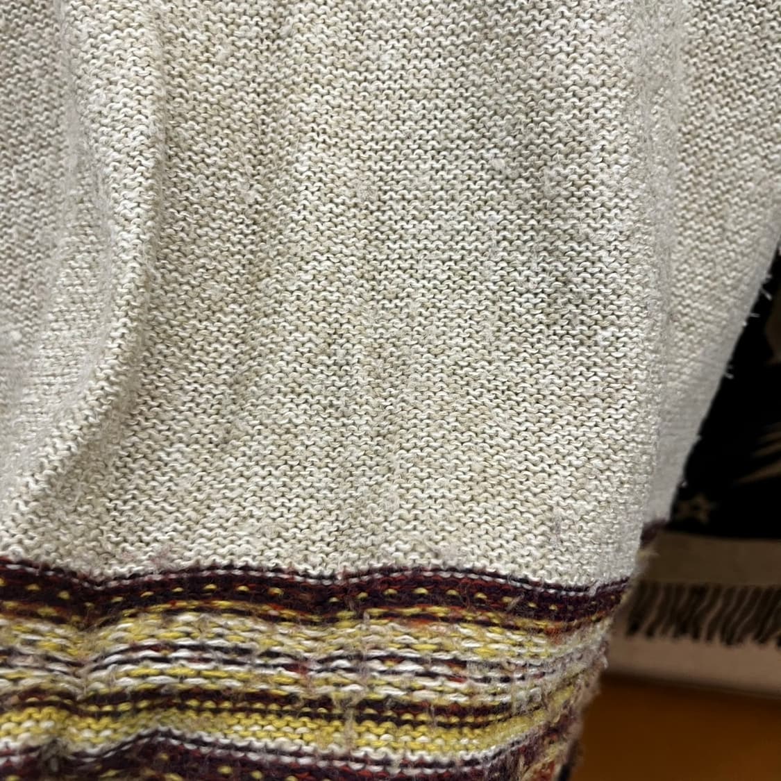 빈티지 오리엔탈 에스닉 뜨개 스트라이프 콩버튼 니트 K0108 상품이미지7