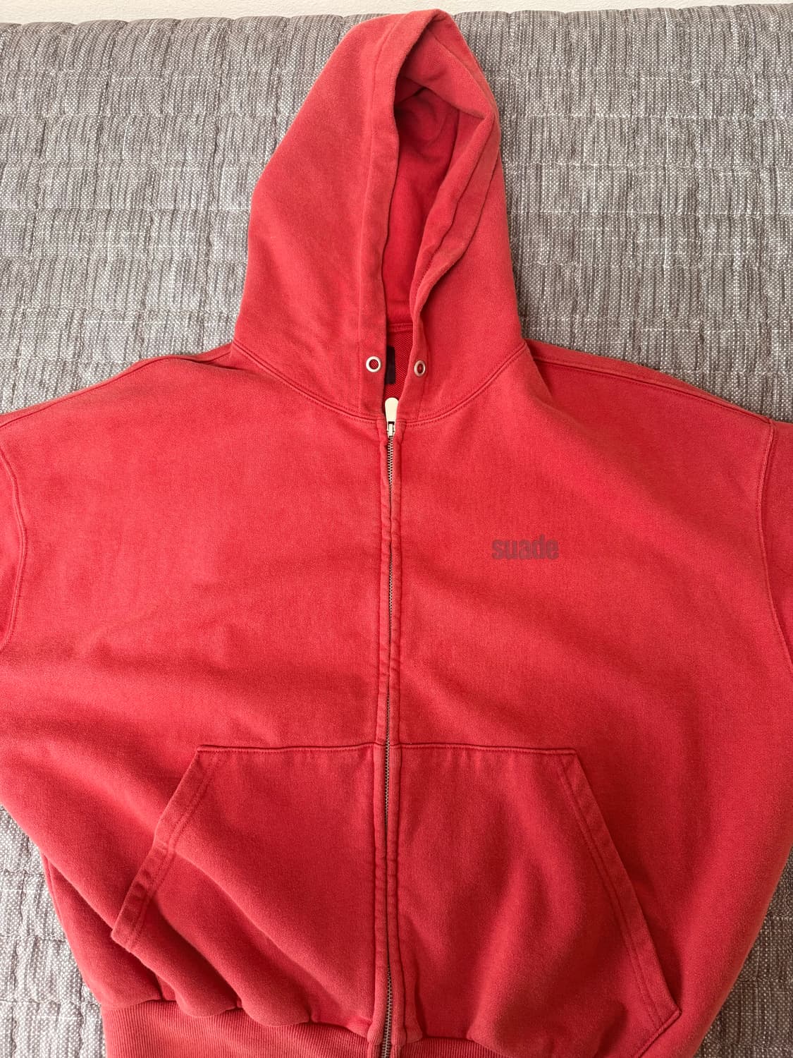 스웨이드 워시드 후드 집업 m 상품이미지2