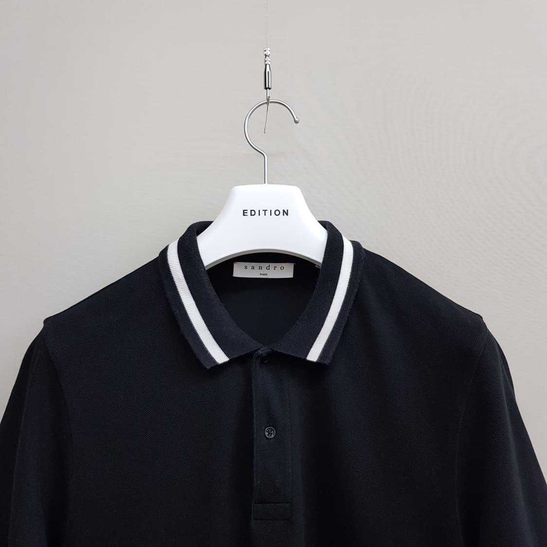 산드로 남성 배색 카라 코튼 반팔 폴로티 XL사이즈 상품이미지2