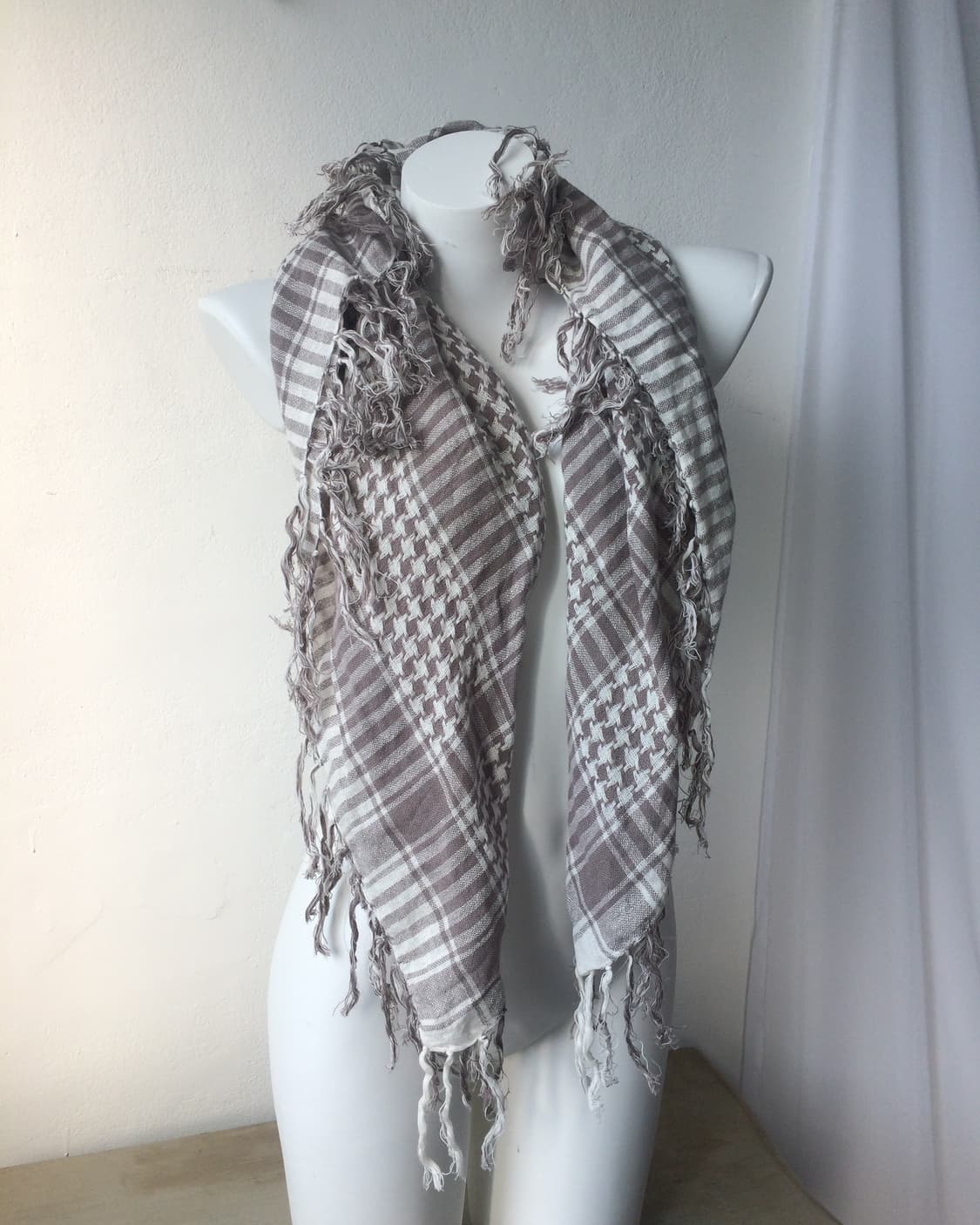 pattern fringe scarf 상품이미지4