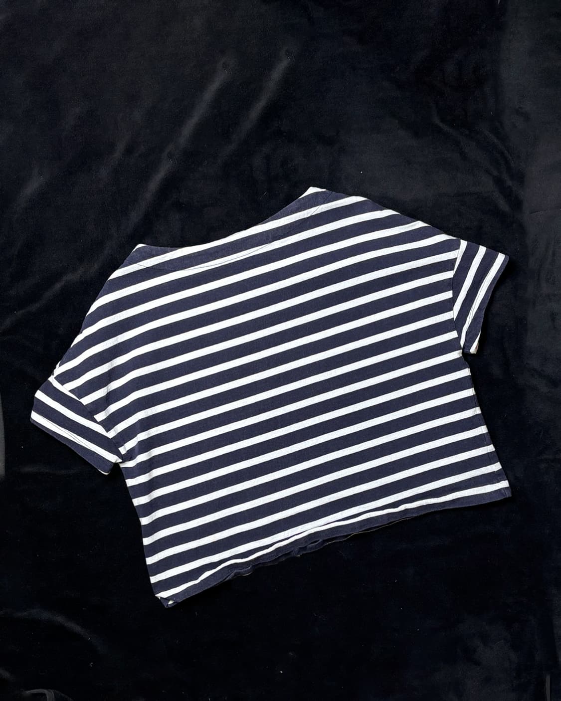 일본빈티지 클래식 스트라이프 크롭티 상품이미지1