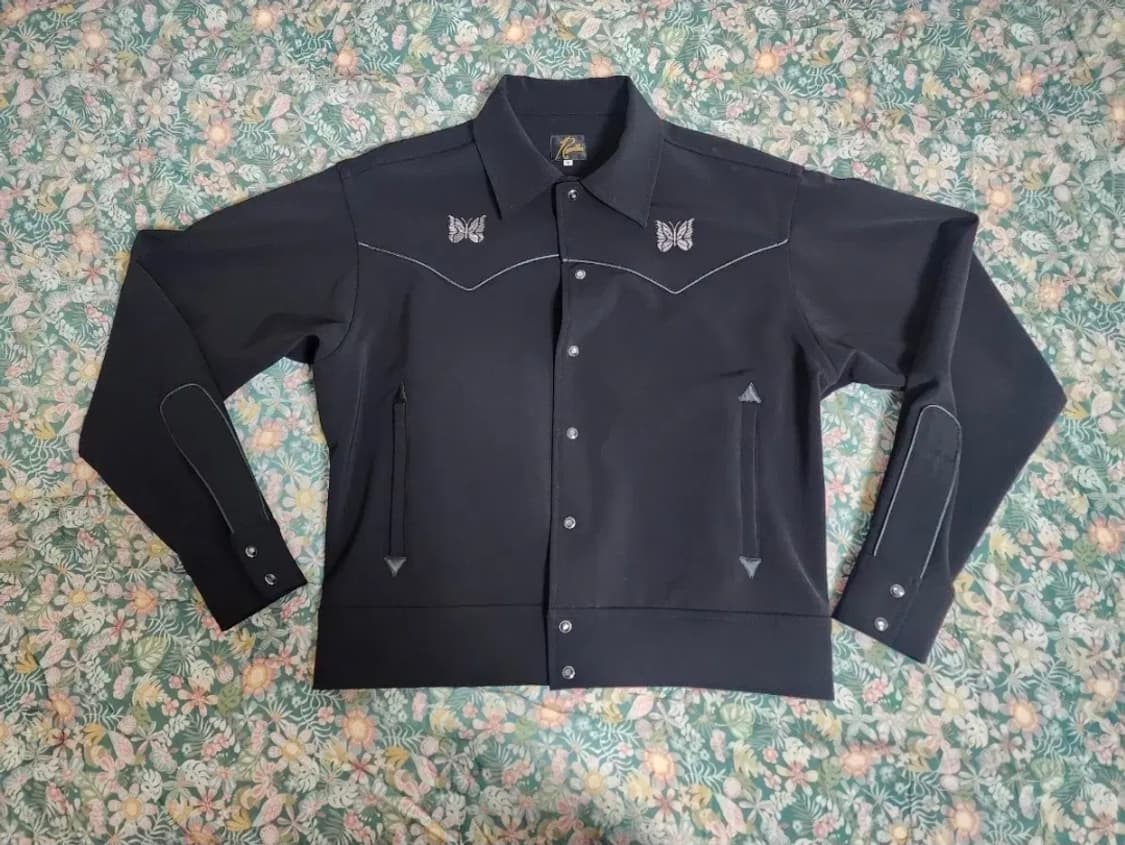 니들스 - 25ss 파이핑 카우보이 자켓 더블클로스 블랙 상품이미지1