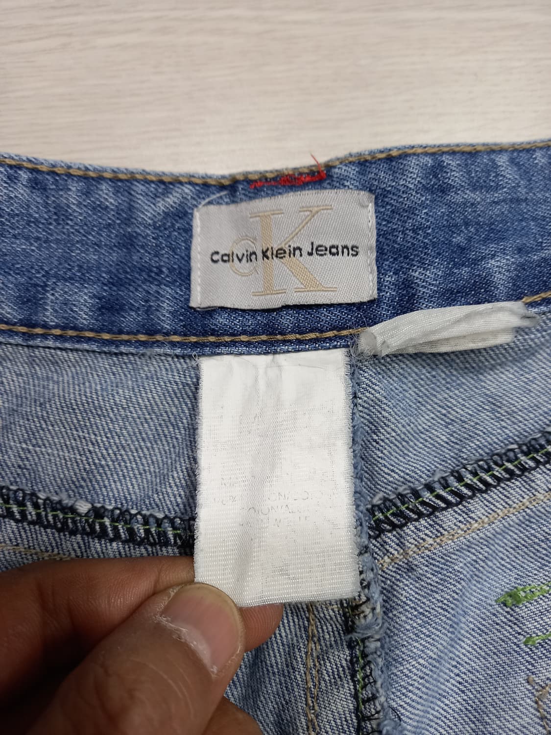 30 캘빈클라인 HongKong 워싱 와이드진 연청 30-205 상품이미지7