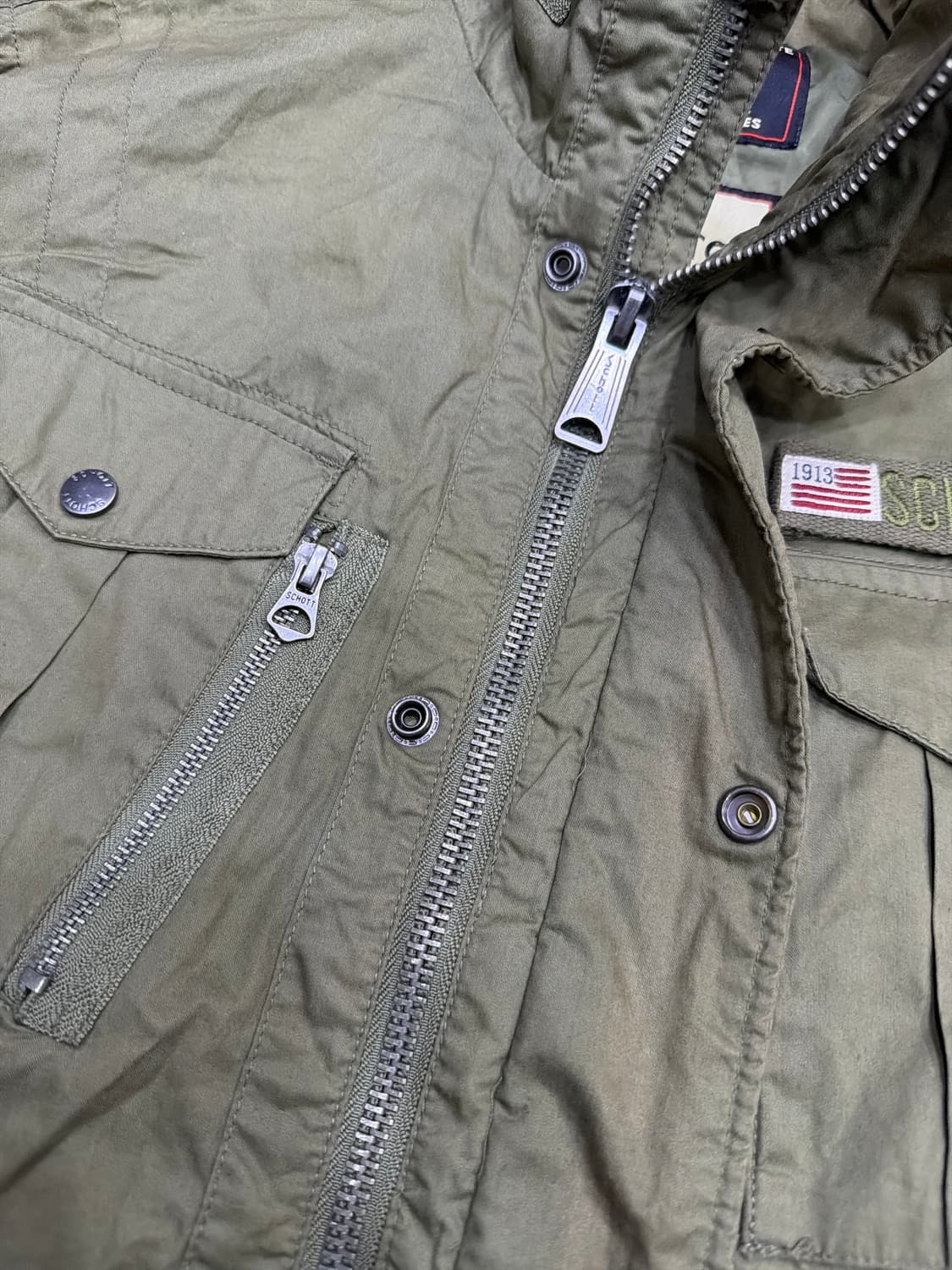 쇼트 밀리터리 패치 M65 필드자켓 올리브 M 상품이미지5