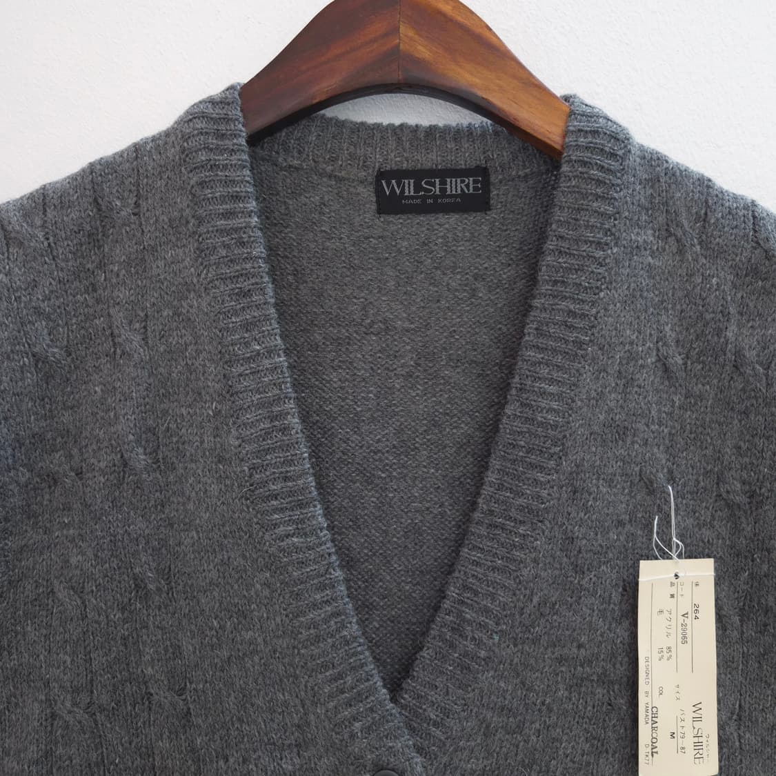 WILSHIRE 차콜그레이 울혼방 니트 베스트 상품이미지2