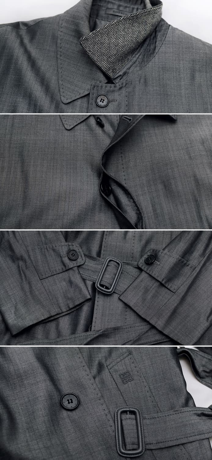 지방시 (GIVENCHY) 실크 울헤링본 클래식 벨티드 코트 (100+) 상품이미지9