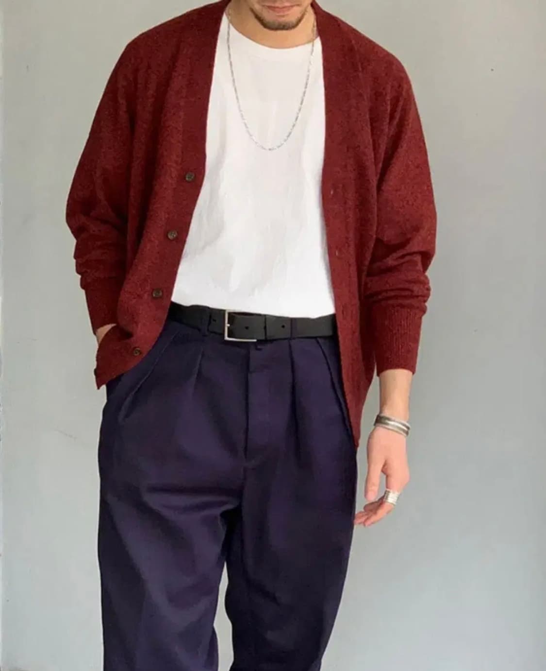 헤릴 홀가먼츠 가디건 브라운 2사이즈 탭채 새상품 판매 상품이미지6