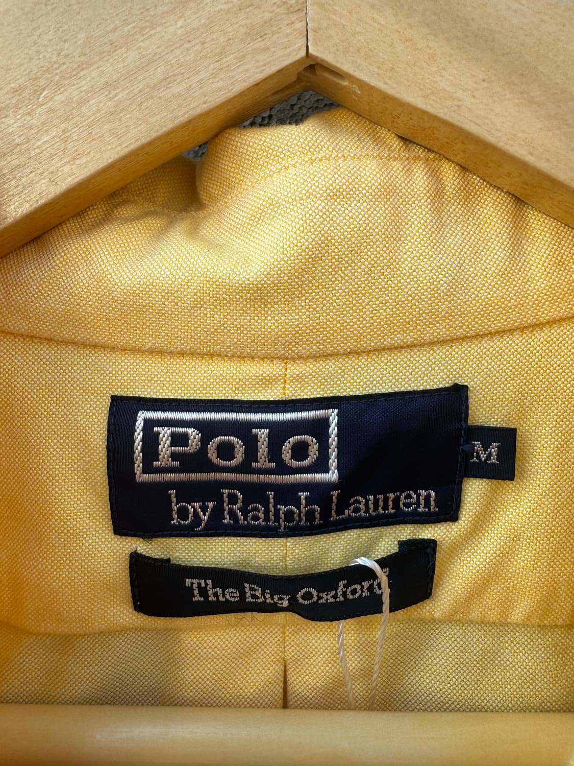 80s 폴로 랄프로렌 빈티지 빅 옥스퍼드 셔츠 옐로우  상품이미지6