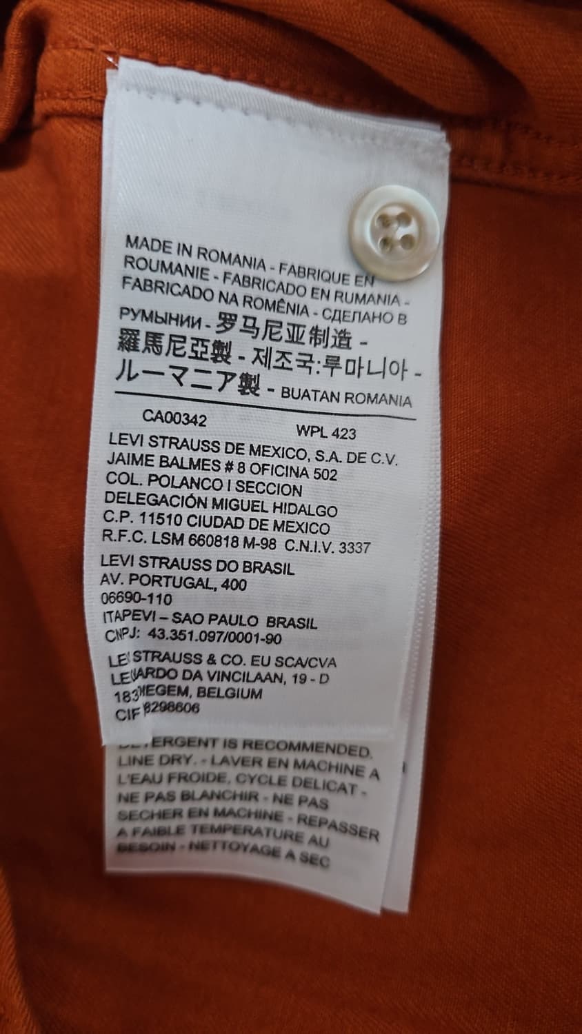 리바이스 LVC 1950's 탭 트윌 셔츠 어텀날 S 상품이미지10