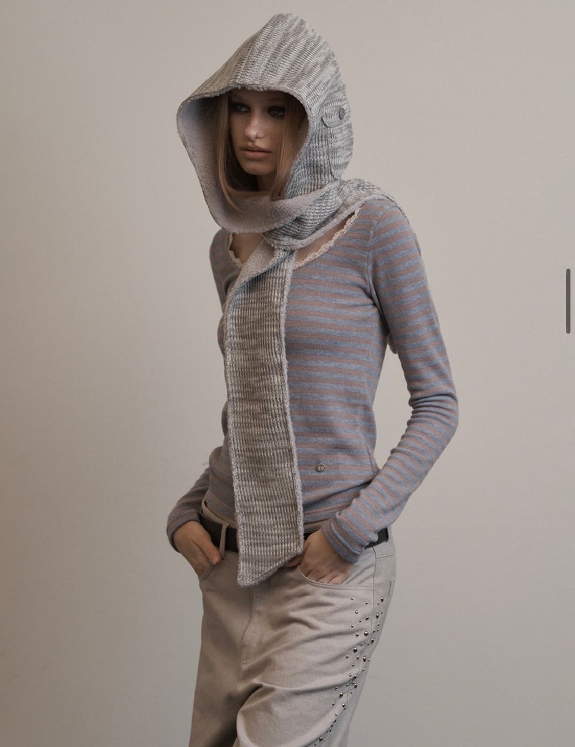 셋업이엑스이 포켓 후디 머플러 상품이미지2