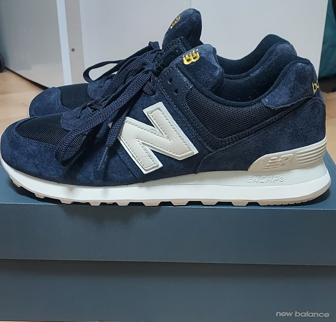 (280)뉴발란스 X 렉토 574 페이디드 네이비  상품이미지3