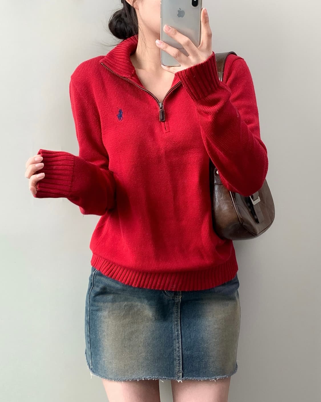 폴로 반집업 니트 상품이미지1