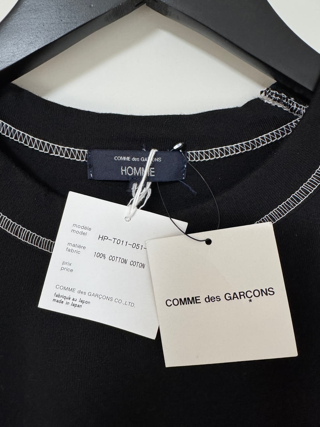 꼼데가르송 옴므 25FW 스티치 티셔츠 M 상품이미지3