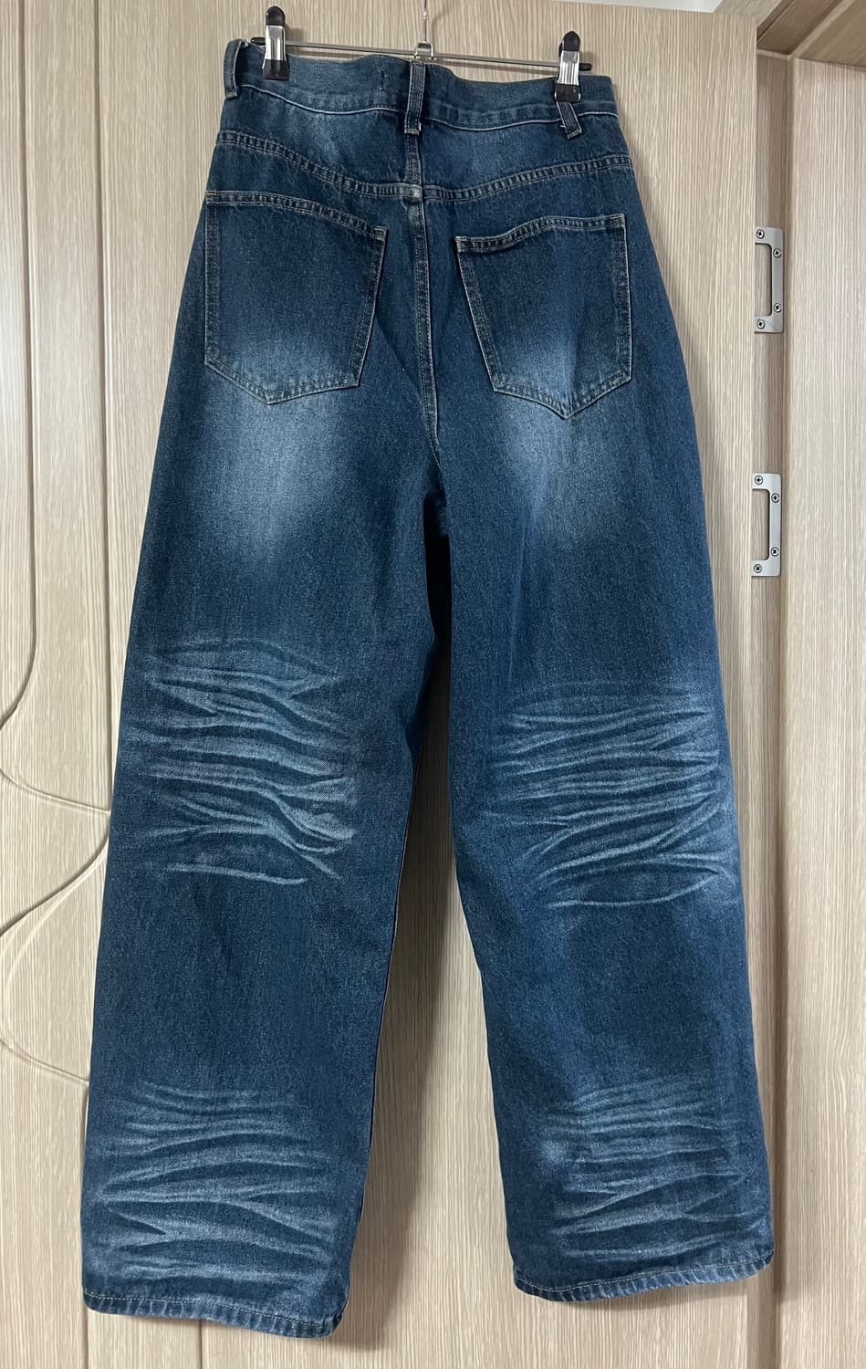 어널러코드 엠보 워싱 데님 팬츠 (그린 블루, S) 상품이미지4