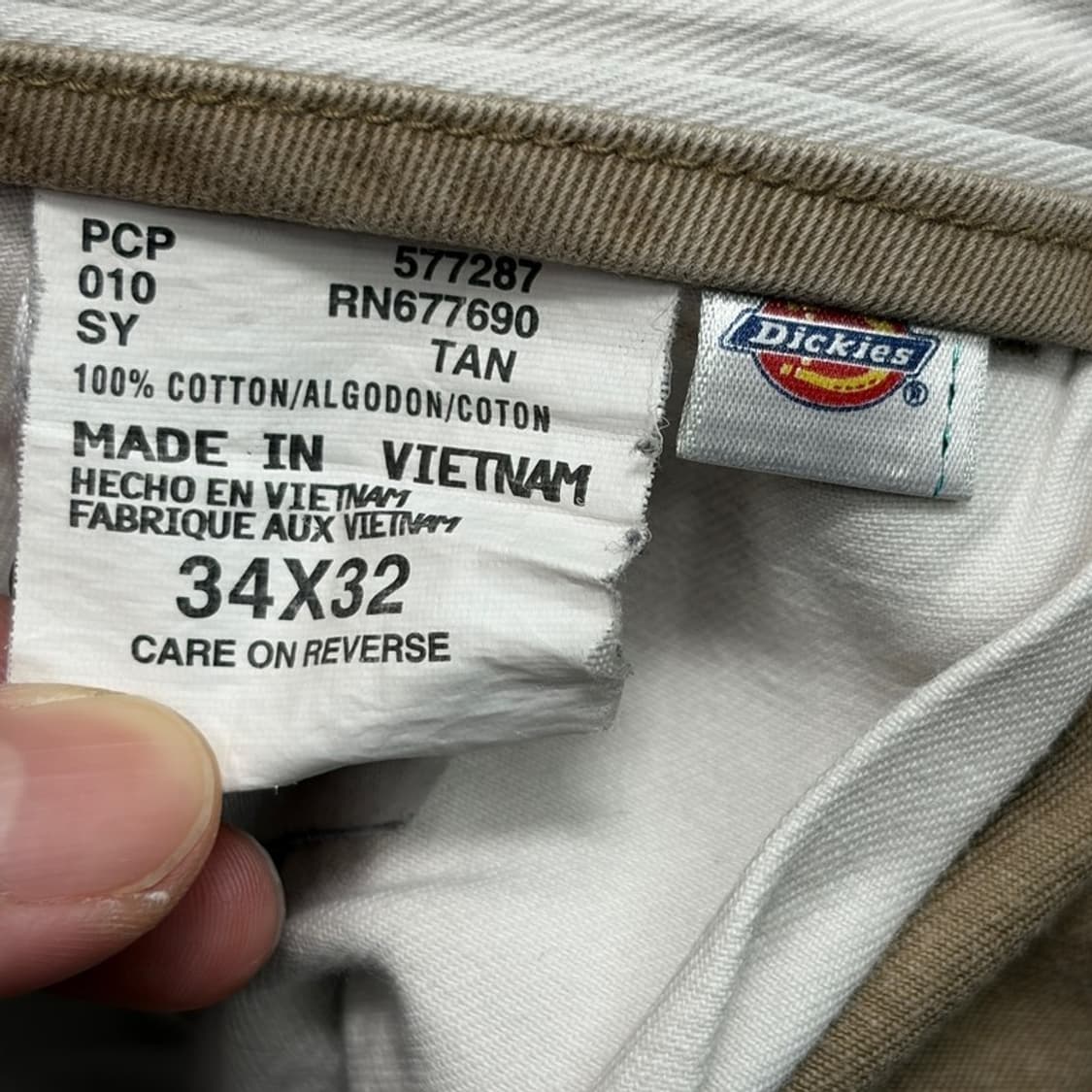 DICKIES 릴렉스드 치노팬츠 베이지 34X32 상품이미지5