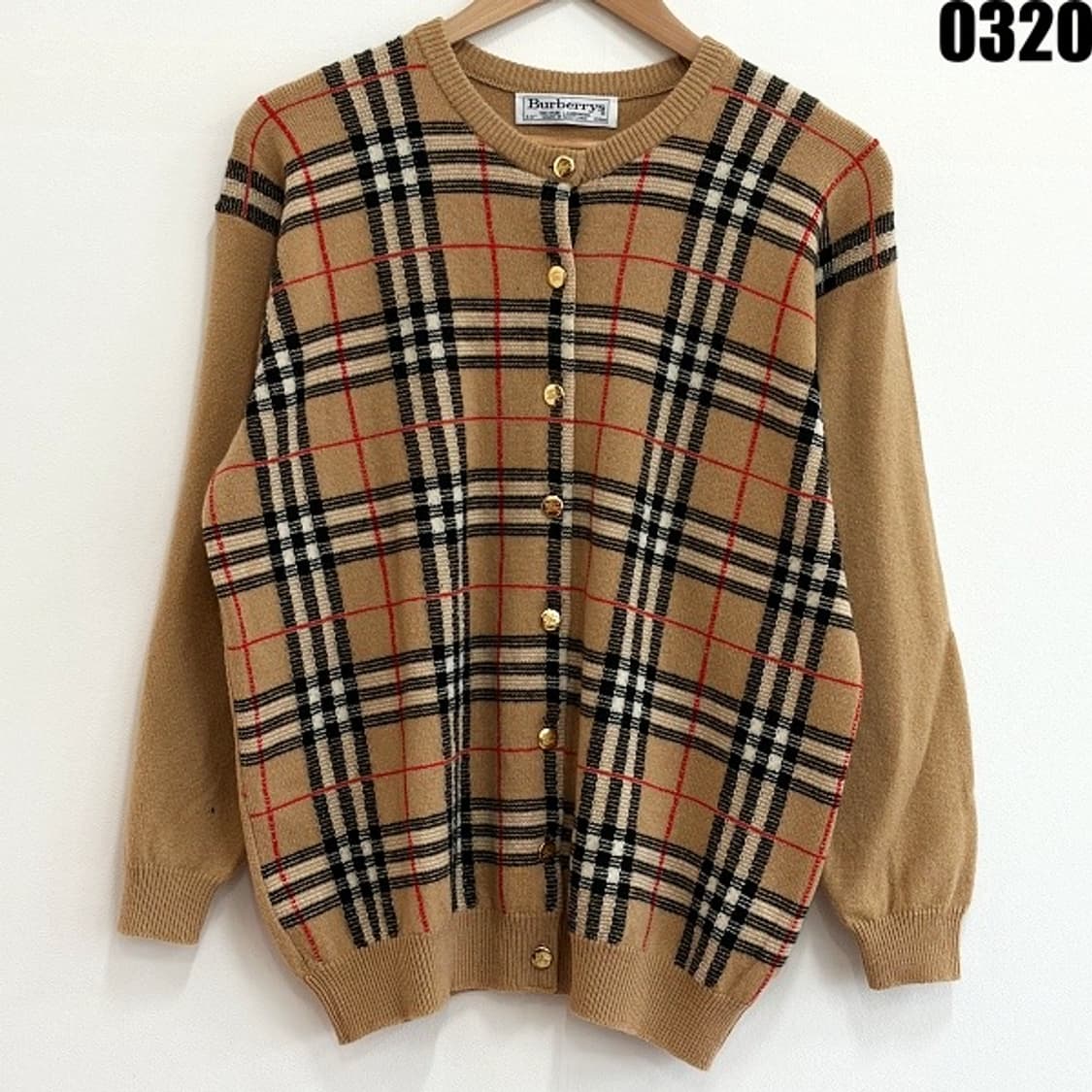 버버리 클래식 라인의 램스울 니트 가디건 100 상품이미지1